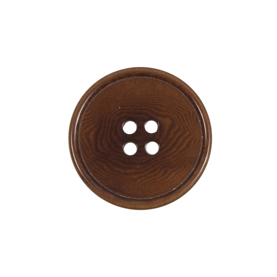 Amber Colored Horn 4-Hole Button - 36L/23mm | Mood Fabrics
