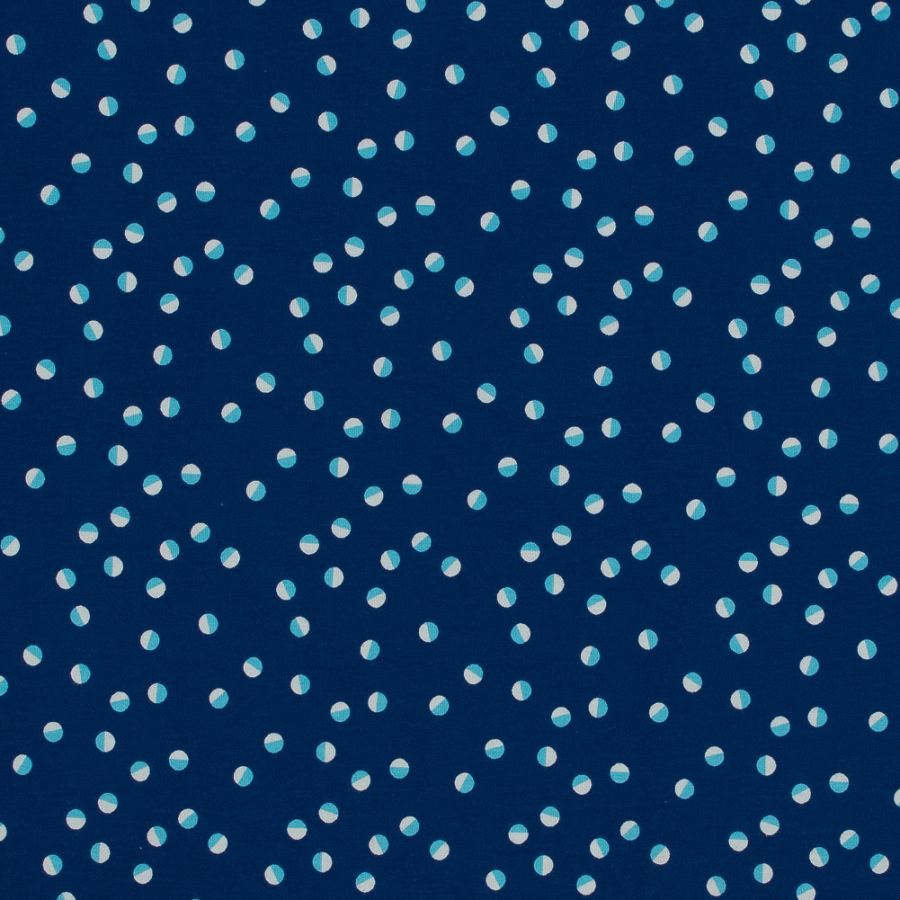 Royal Blue Orbs Cotton Jersey | Mood Fabrics