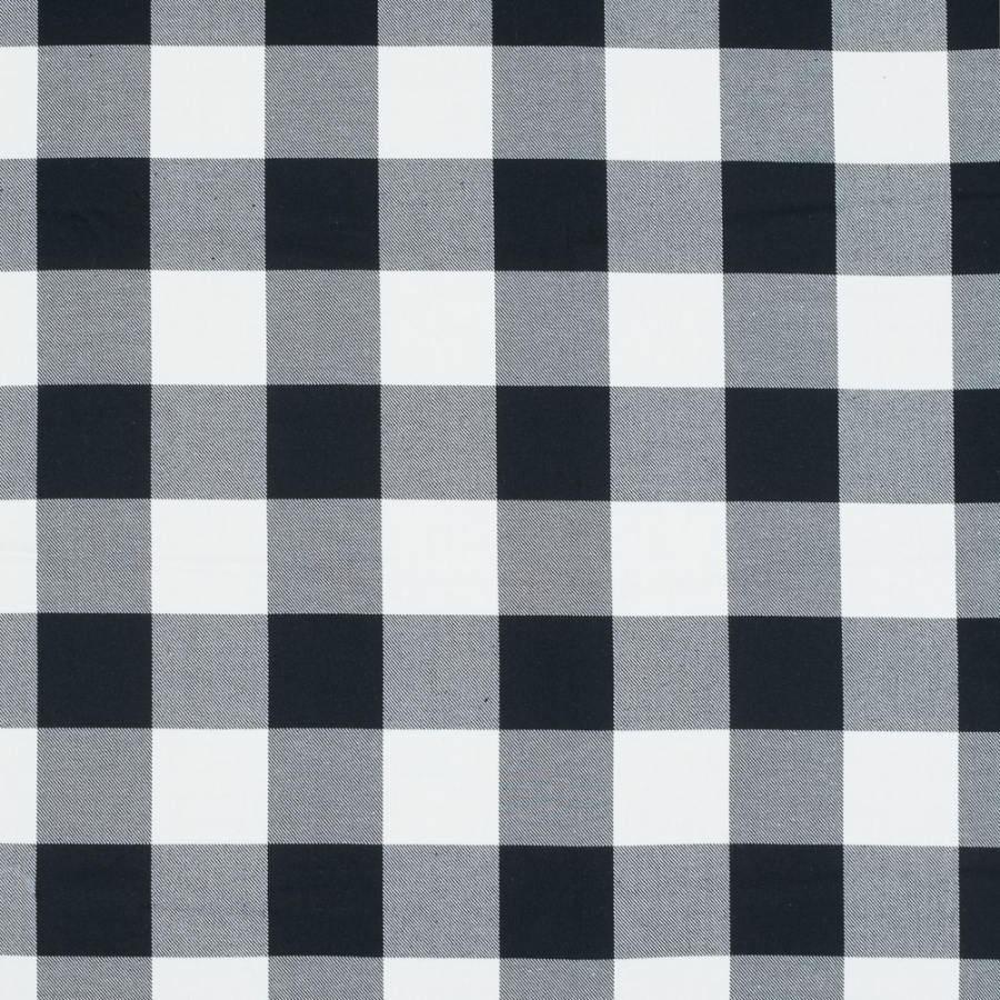 White and Black Buffalo Check Cotton Flannel | Mood Fabrics