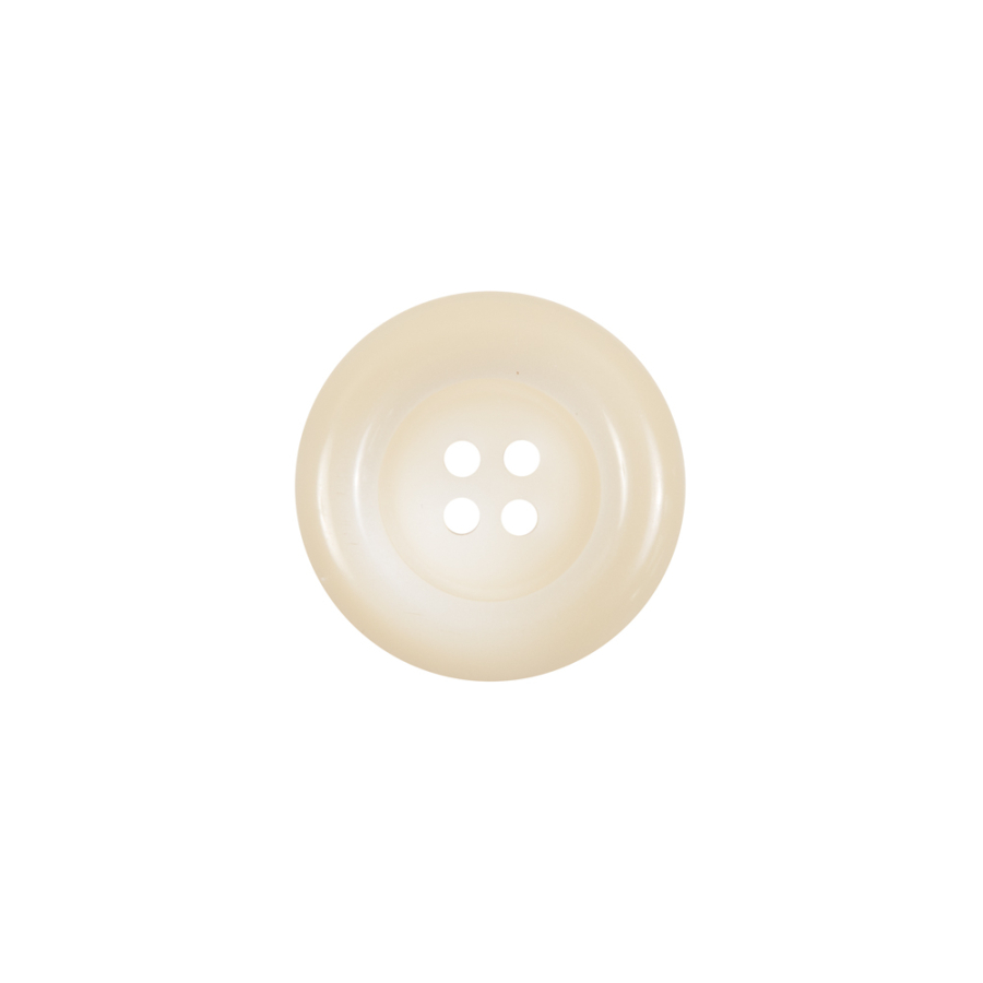 Ivory Plastic 4-Hole Button - 24L/15mm | Mood Fabrics