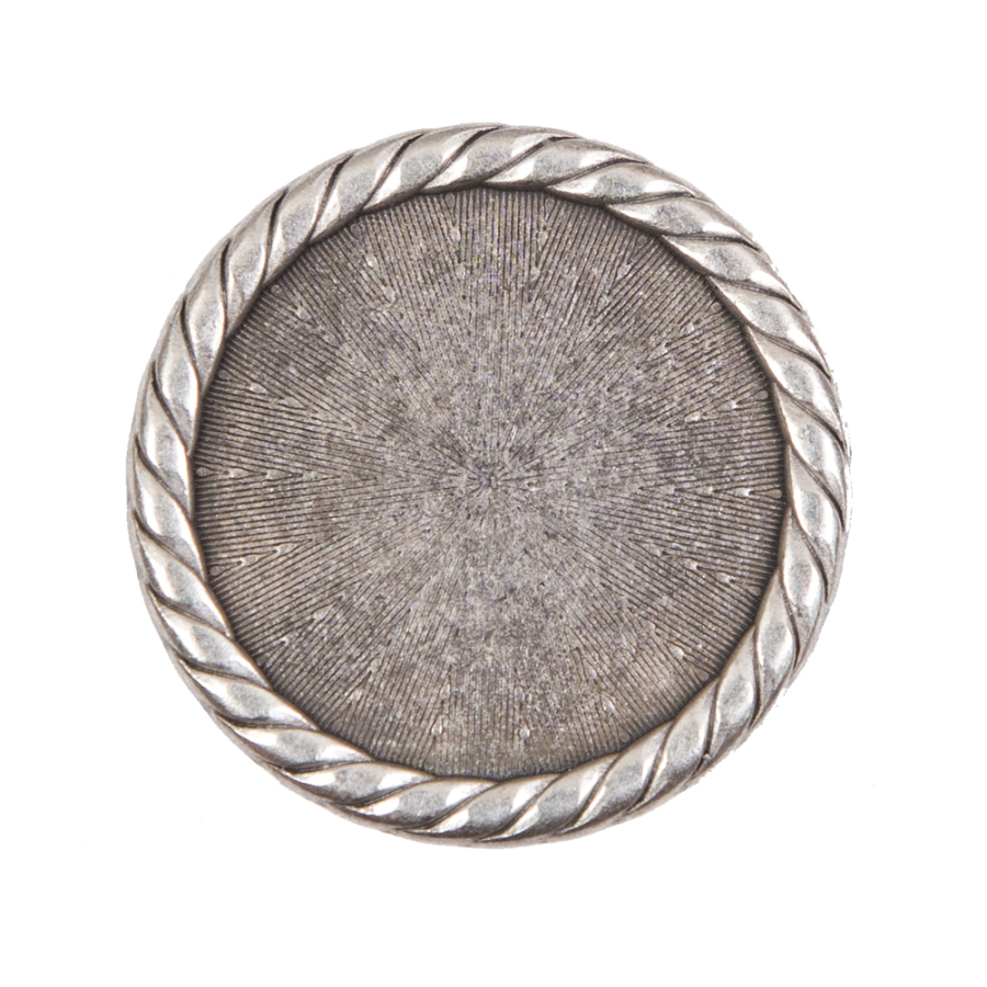 Silver Metal Shank Back Button - 44L/28mm | Mood Fabrics