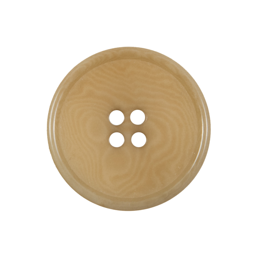 Tan Horn 4-Hole Button - 40L/25.5mm | Mood Fabrics