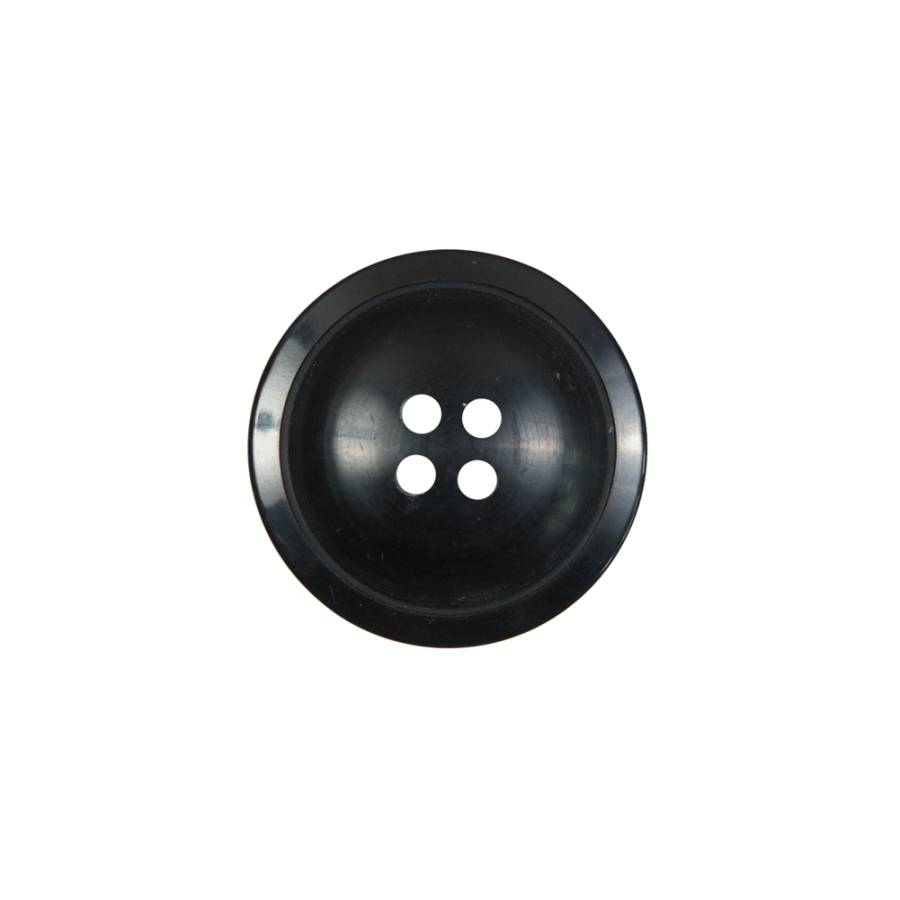 Black Plastic 4-Hole Button - 30L/19mm | Mood Fabrics