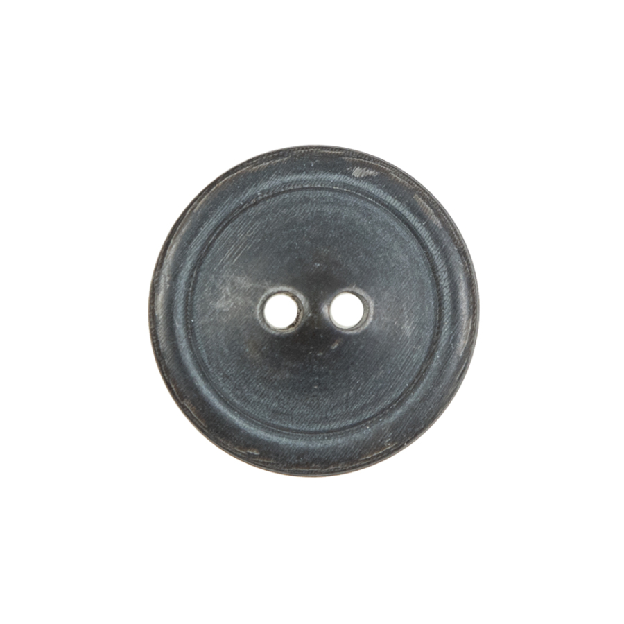 Matte Gray Horn 2-Hole Button - 36L/23mm | Mood Fabrics