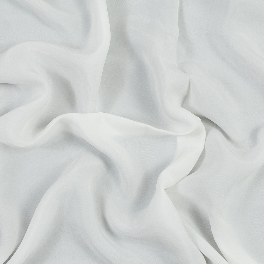 White Cupro Plain Dyed Certified Vegan Fabric | Mood Fabrics