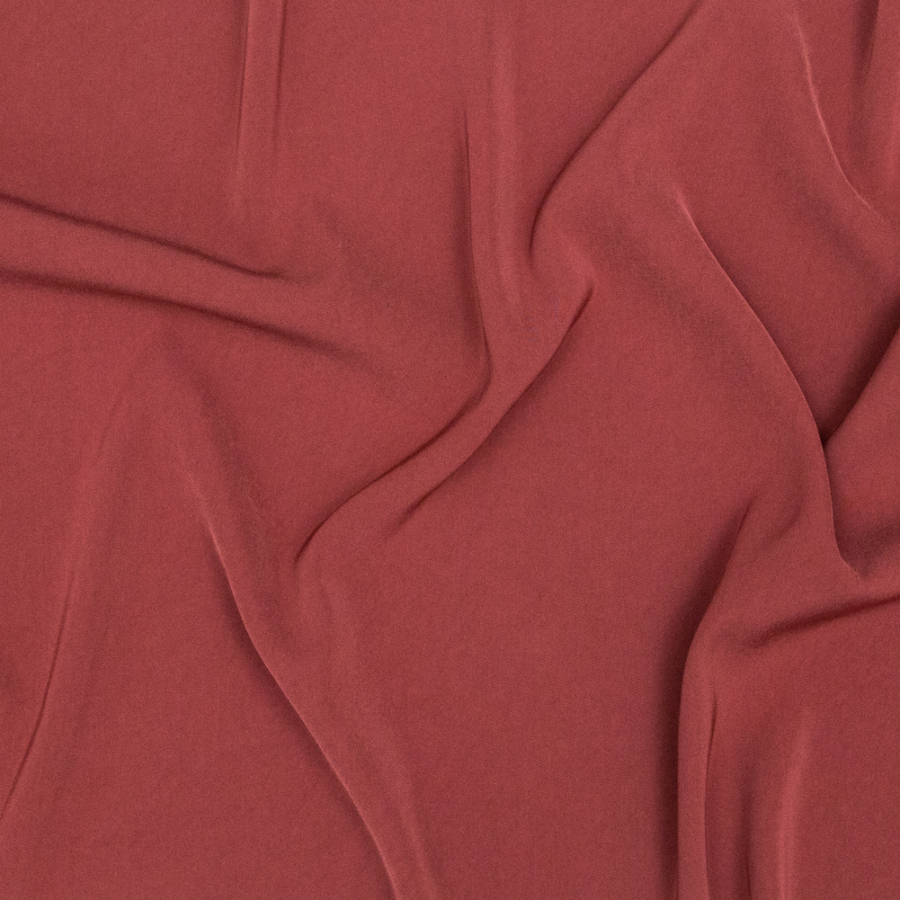 Italian Muted Burgundy Stretch Polyester Twill | Mood Fabrics