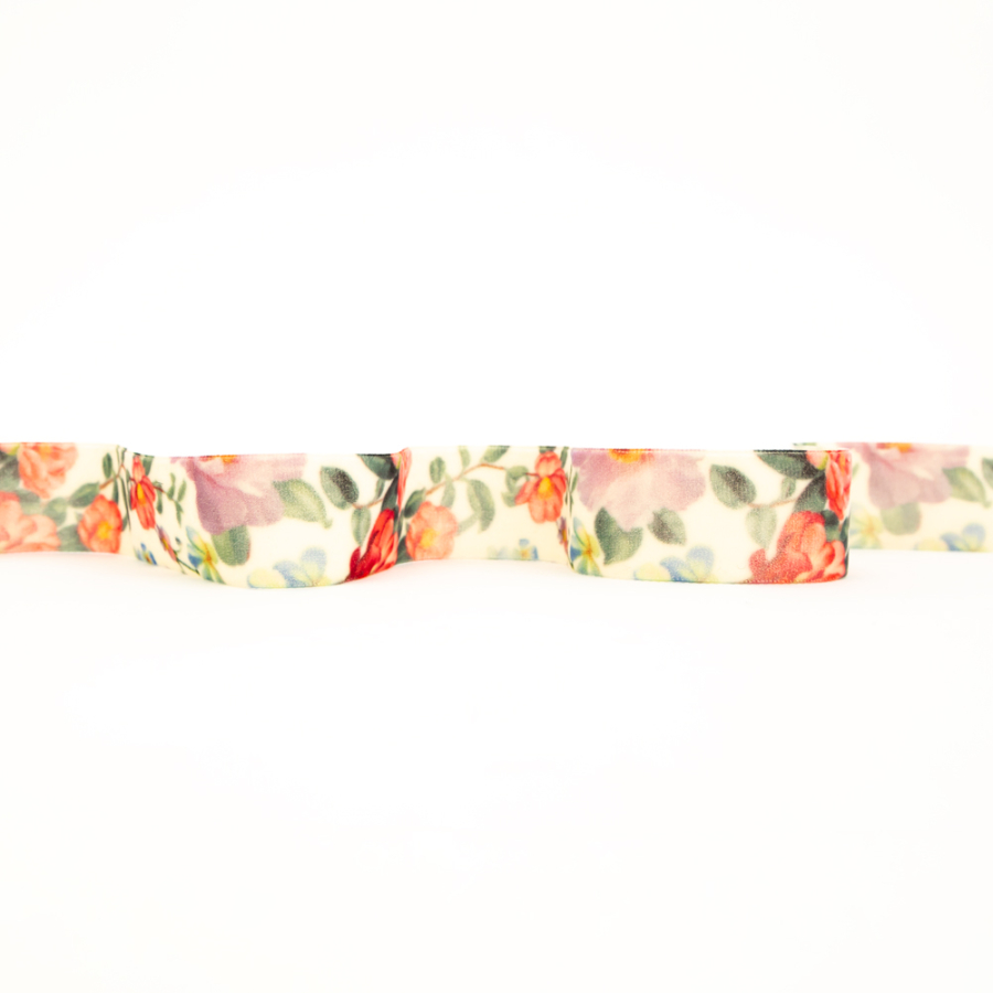 Italian Dusted Shell Floral Velvet Ribbon - 1.5 | Mood Fabrics