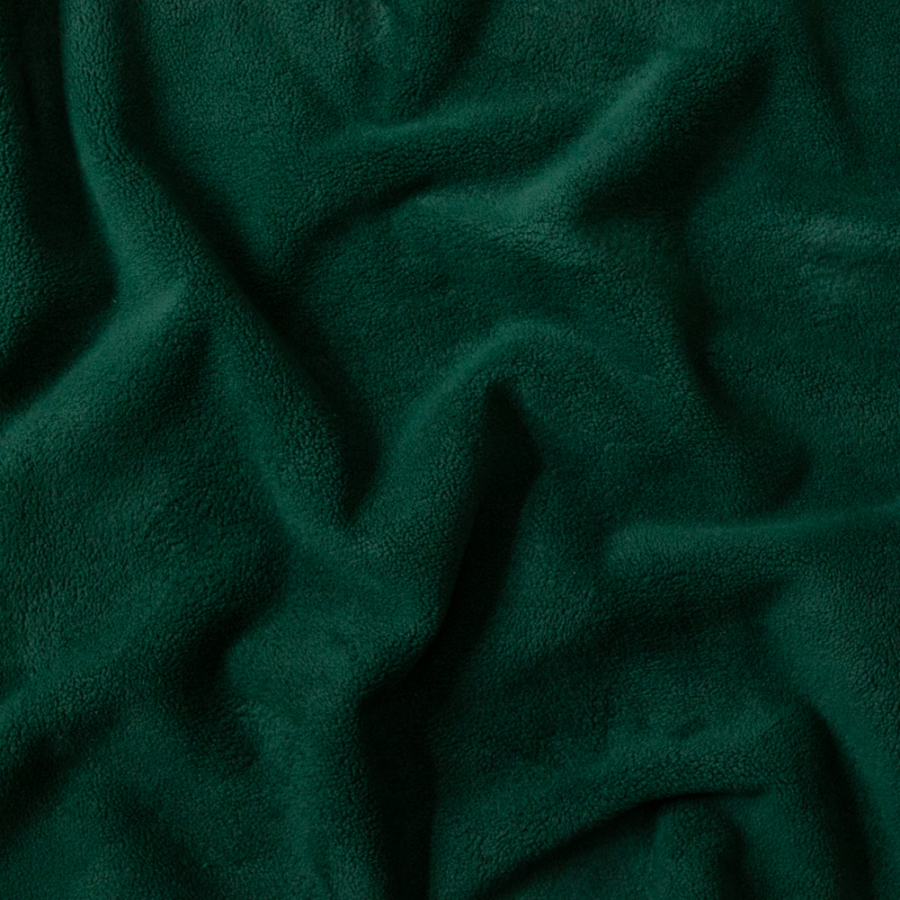 Green Bonded Fleece and Wool Coating | Mood Fabrics
