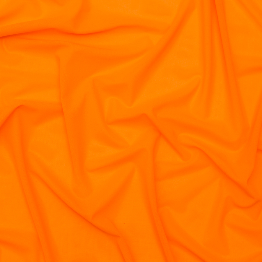 Neon Orange Stretch Power Mesh | Mood Fabrics