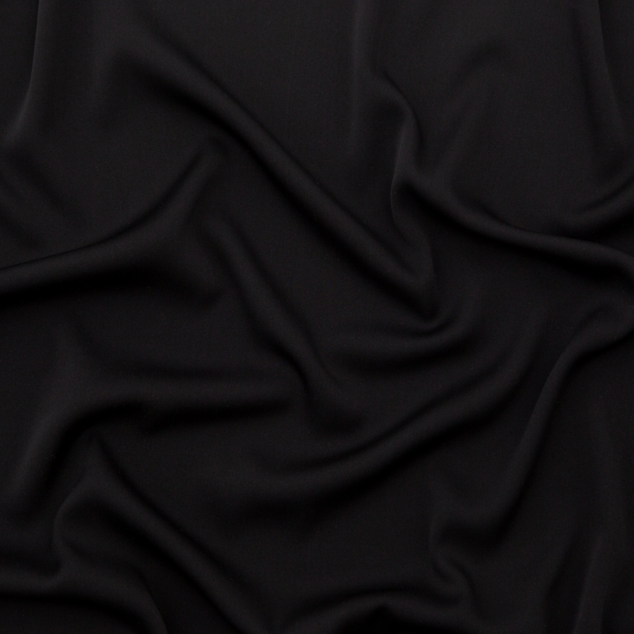 Black Stretch Silk Crepe | Mood Fabrics