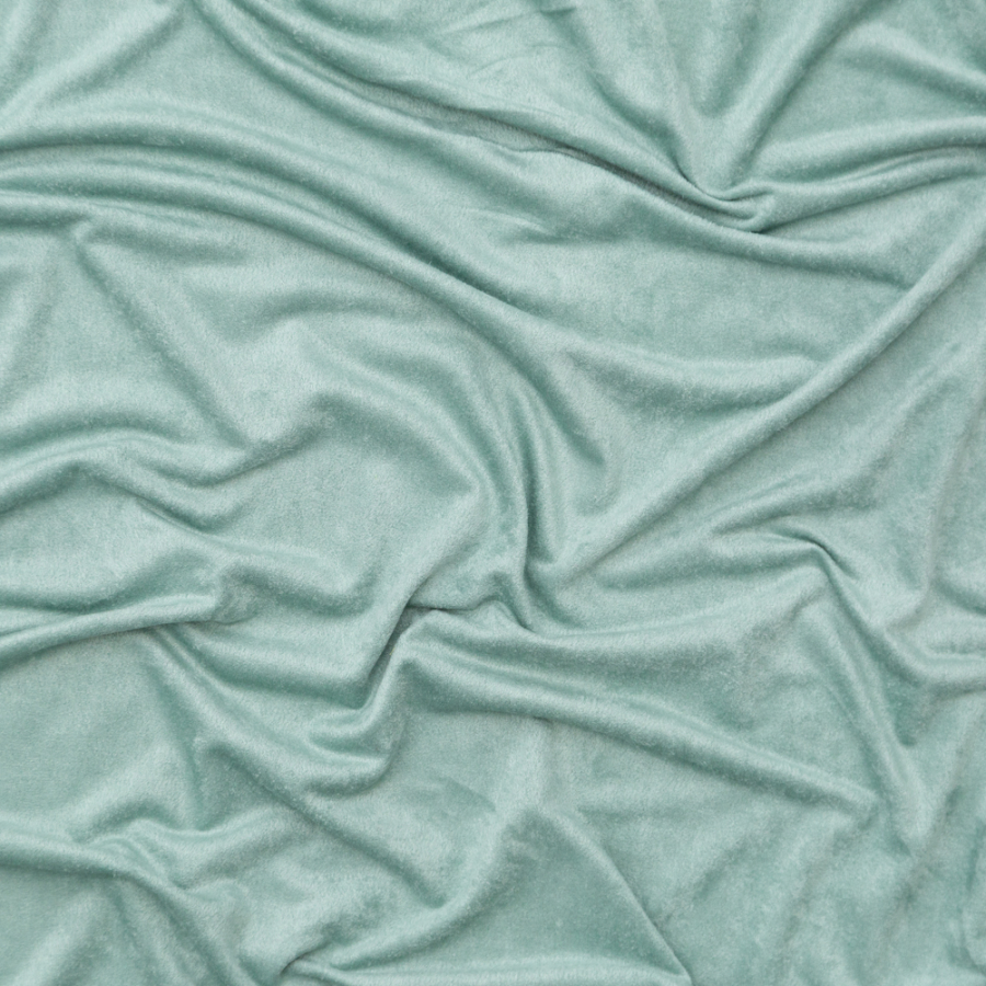Mist Green Stretch Faux Ultrasuede Knit | Mood Fabrics