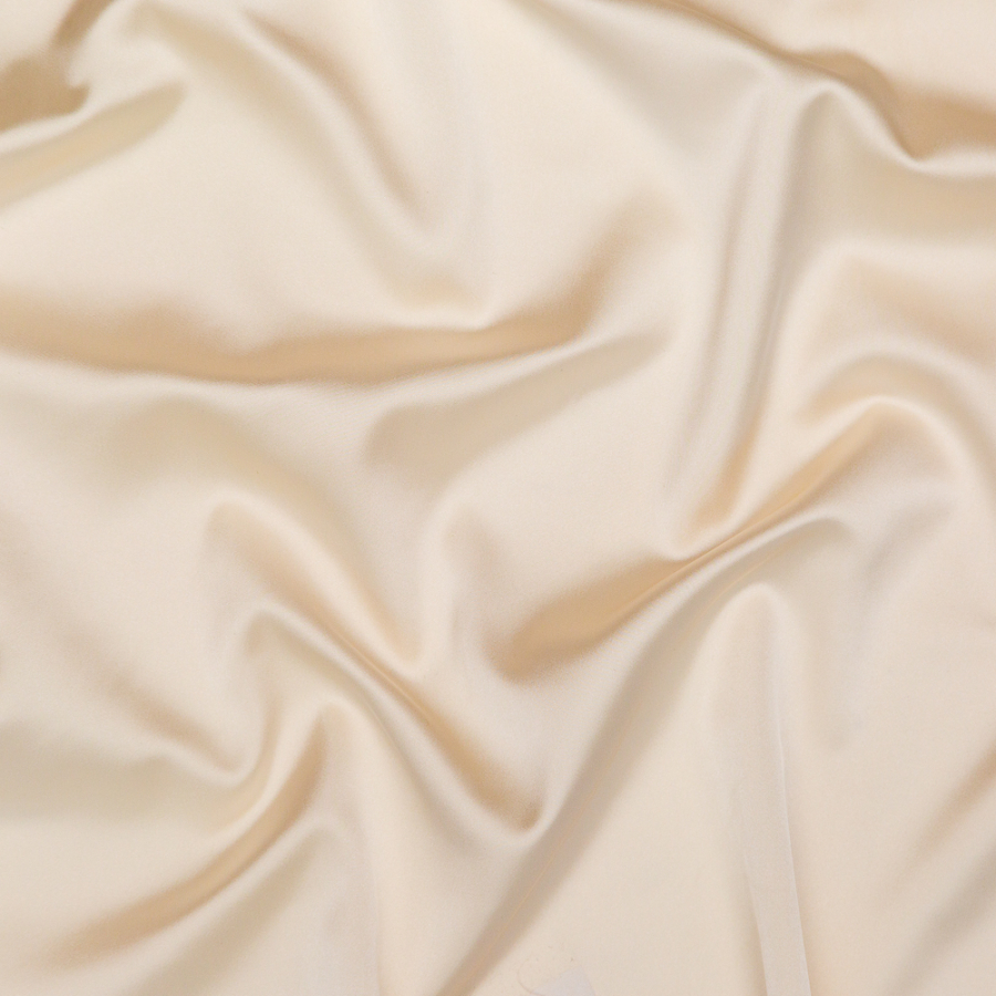 Pearled Ivory Stretch Satin | Mood Fabrics