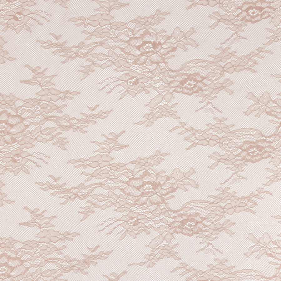 Dusty Rose Fine Chantilly Lace - 3 Yard Piece | Mood Fabrics