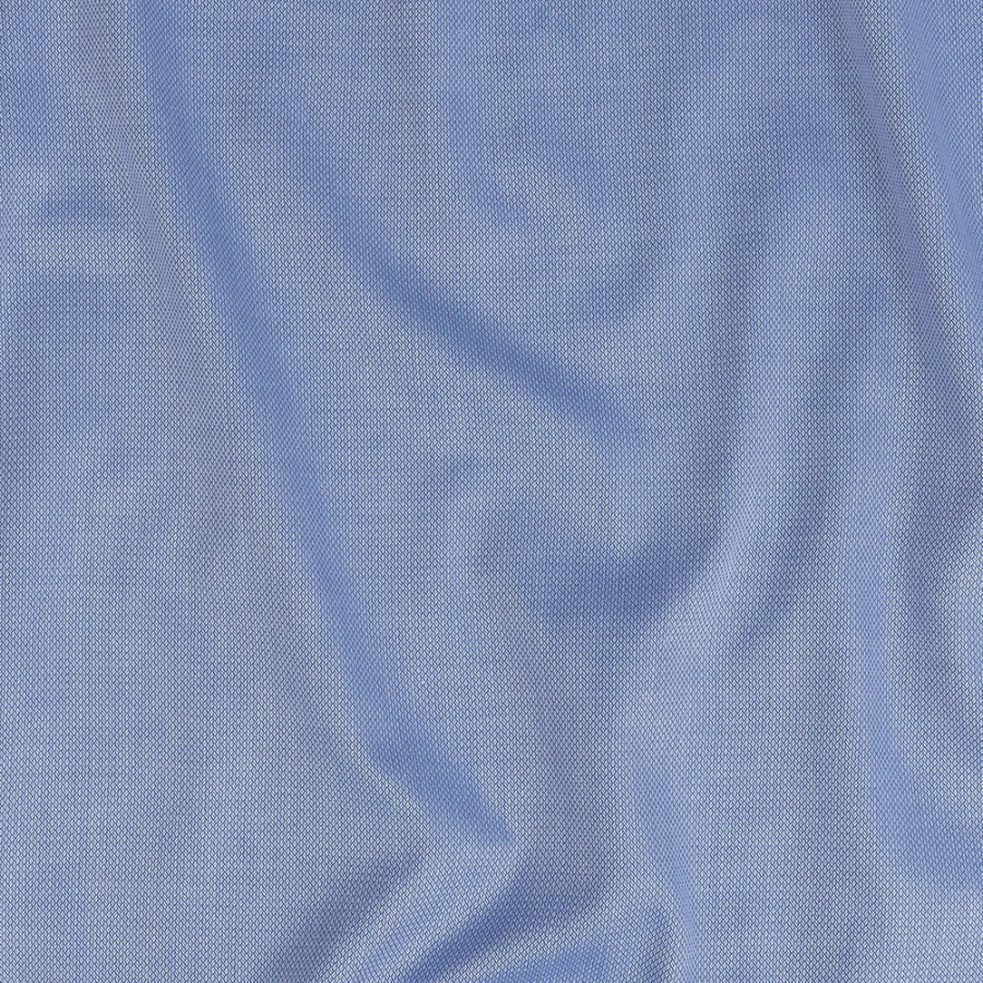 Premium Medium Blue Patterned Dobby Cotton Shirting | Mood Fabrics