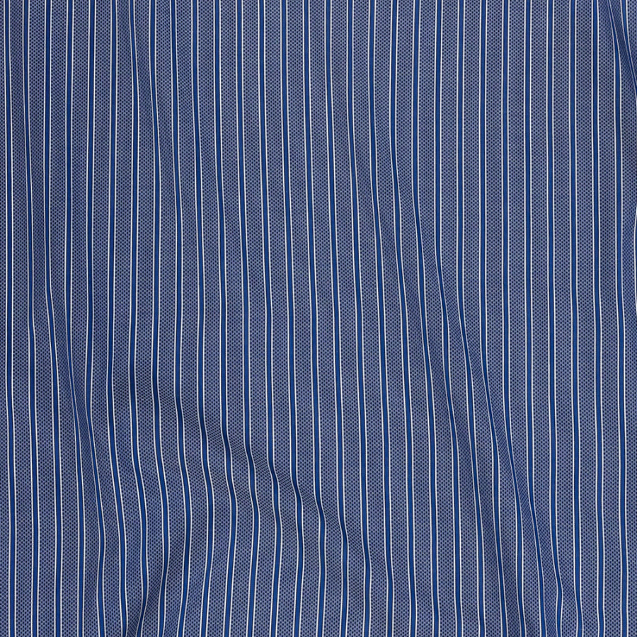 Premium Medium Blue Checks and Stripes Cotton Shirting