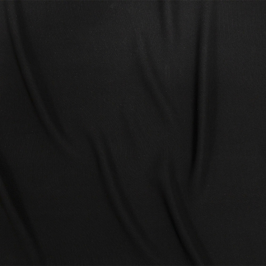 Premium Suzie Black Polyester 4-Ply Crepe | Mood Fabrics