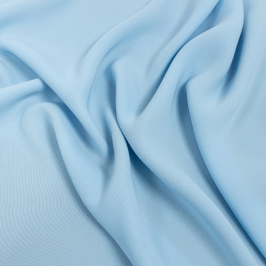 Premium Suzie Sky Blue Polyester 4-Ply Crepe - Web Archived