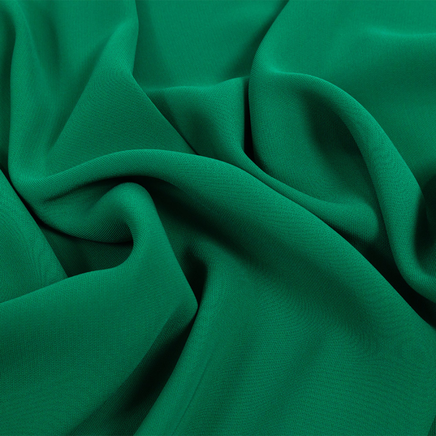 Premium Suzie Shamrock Green Polyester 4-Ply Crepe | Mood Fabrics