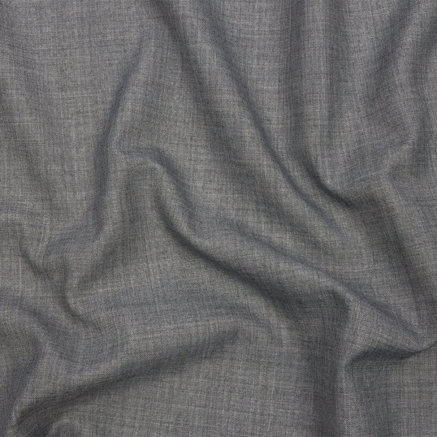 Heathered Gray Tropical Wool Blend Suiting | Mood Fabrics