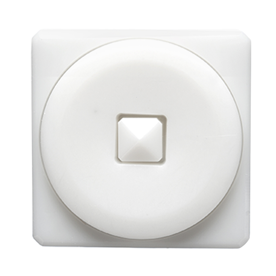 White Circle in a Square 2-Piece Dimensional Shank Back Button - 48L/30.5mm | Mood Fabrics
