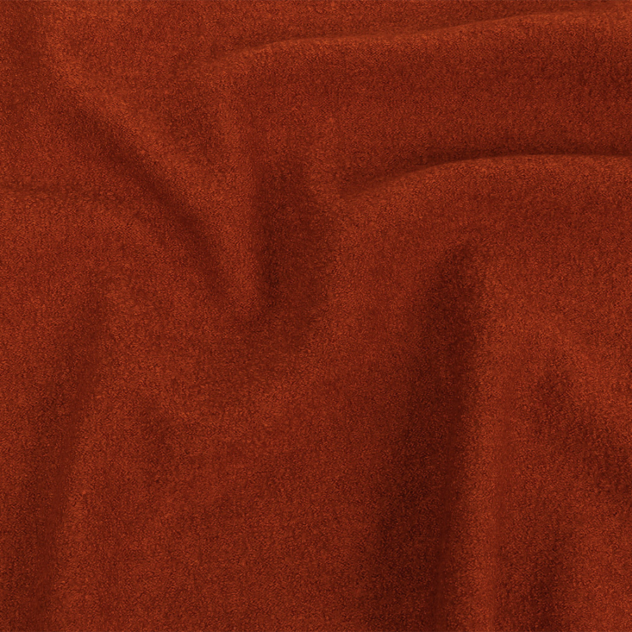 Ketil Terracotta Solid Boiled Wool | Mood Fabrics
