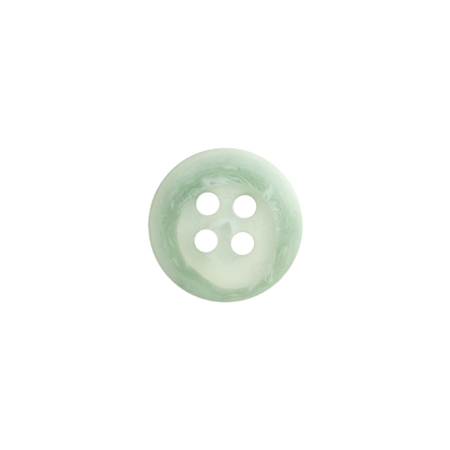Transparent and Peridot Swirl 4-Hole Low Convex Button - 20L/12.5mm | Mood Fabrics