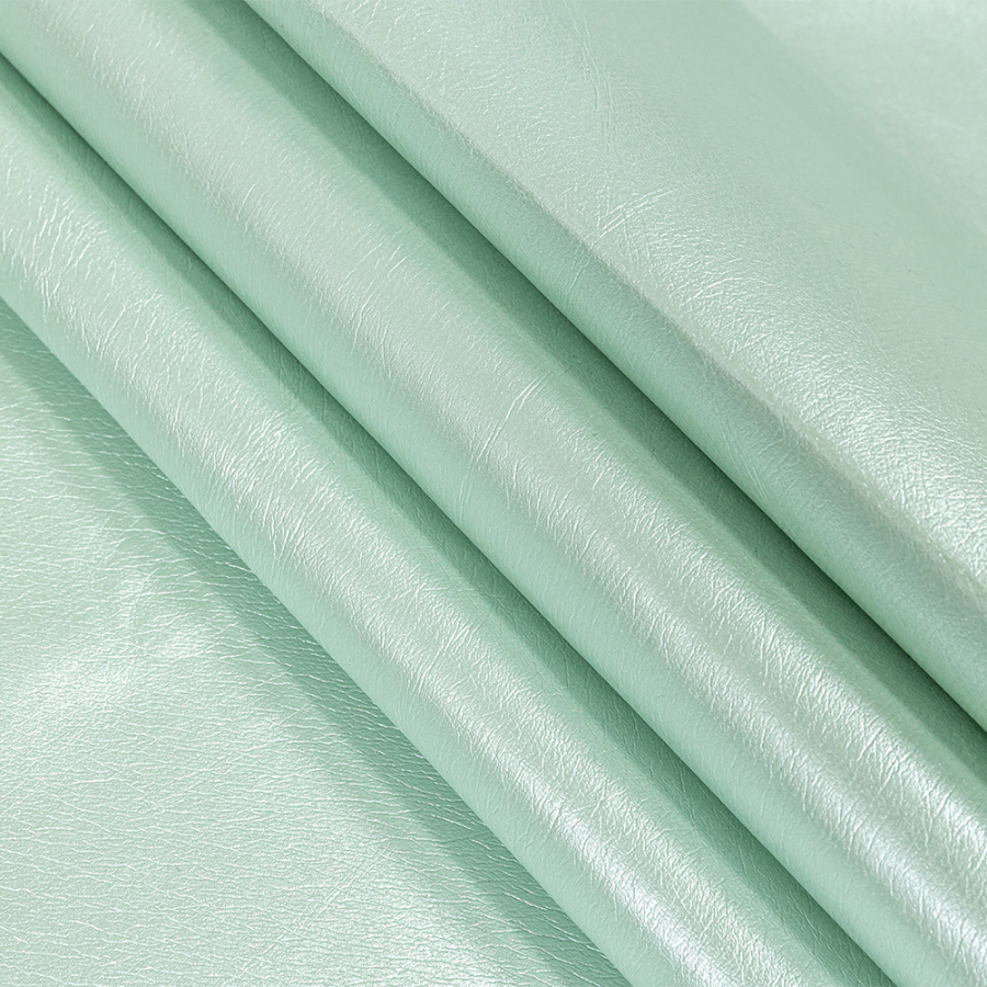 Green Pearlized Faux Leather | Mood Fabrics