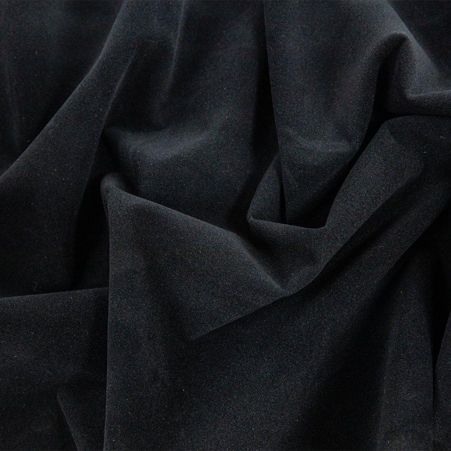 Black Flocking Faux Suede | Mood Fabrics