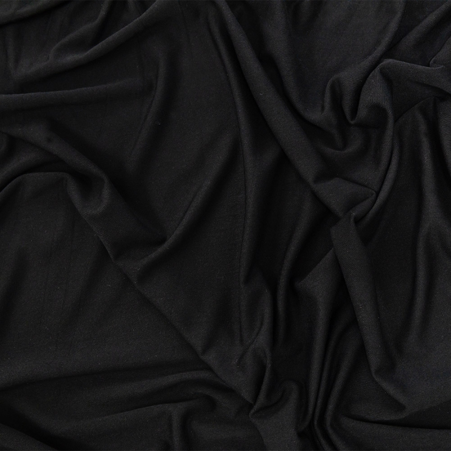 Cyrus Black Premium Ultra-Soft Rayon Jersey | Mood Fabrics