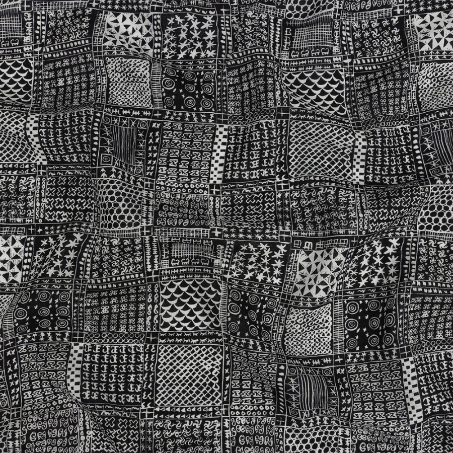 Mood Exclusive Black Inkpen Zen Lightweight Viscose-Linen Woven | Mood Fabrics