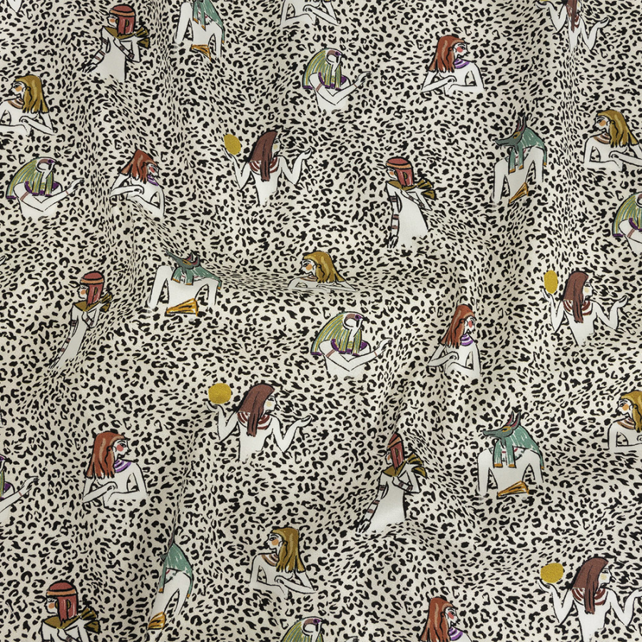 Mood Exclusive Cheetah Realm of Anubis Stretch Brushed Cotton Twill | Mood Fabrics