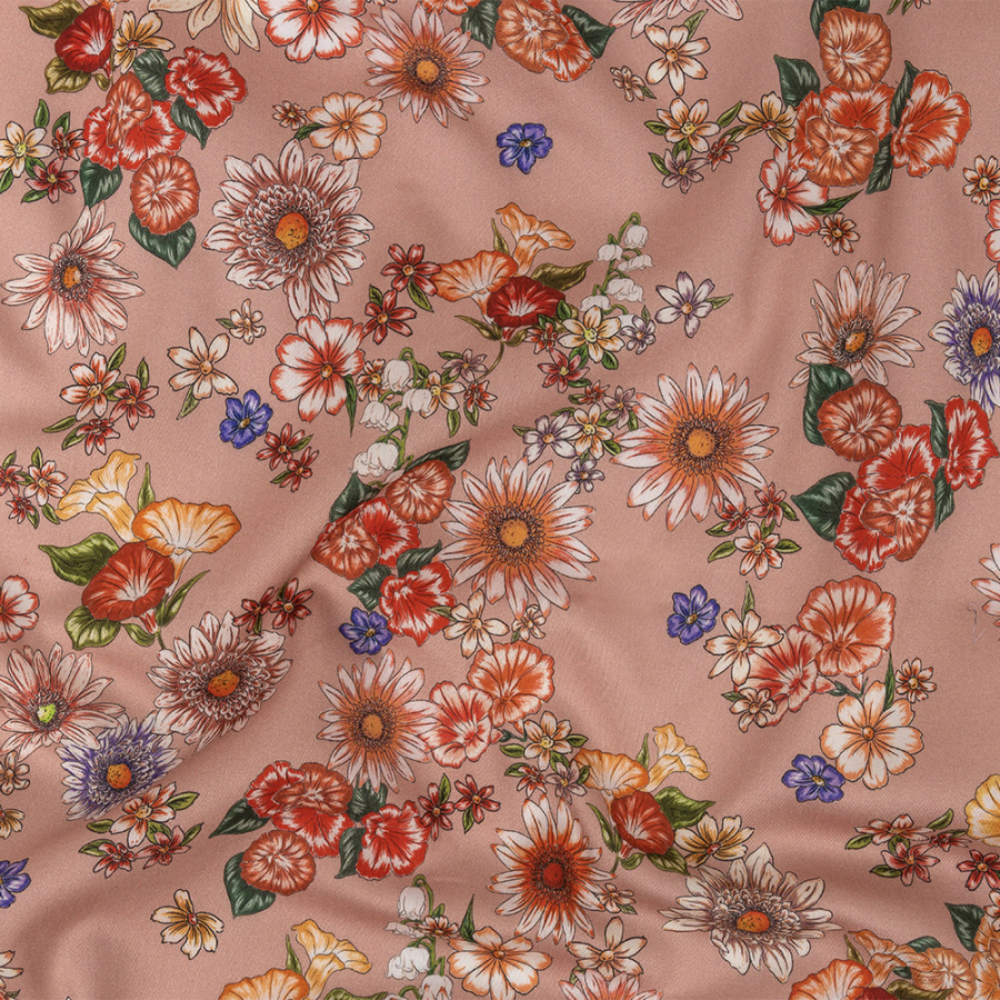 Mood Exclusive Blush Balmy Blossoms Cotton Voile | Mood Fabrics