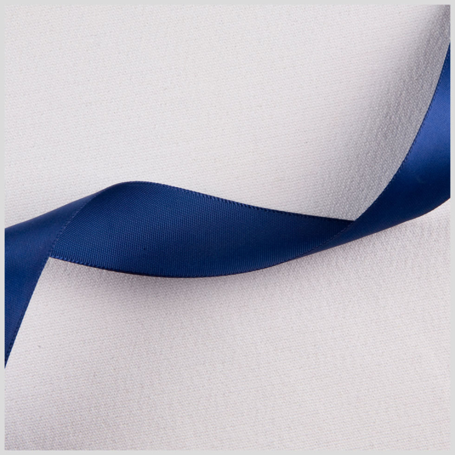 7/8 Light Navy Single Face Satin Ribbon | Mood Fabrics