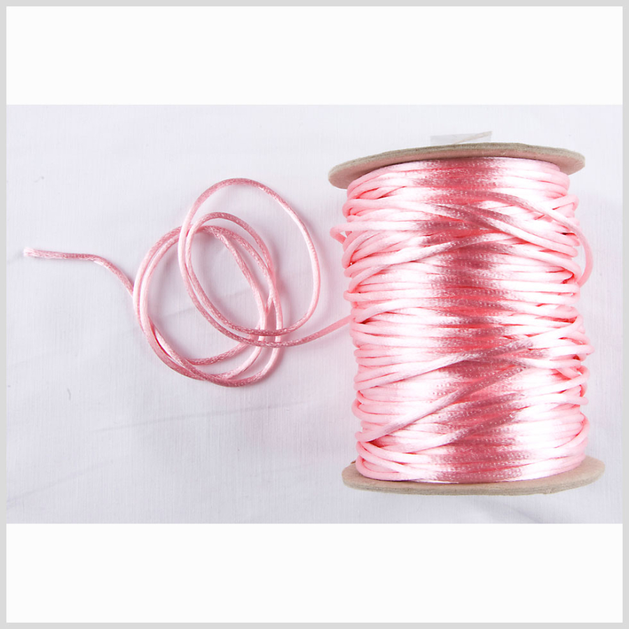 1mm Light Pink Rattail Cord | Mood Fabrics
