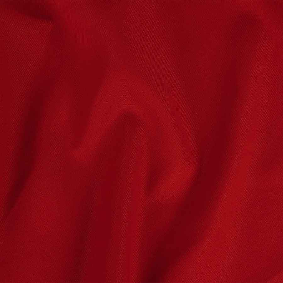 Italian Simply Red Stretch Twill Suiting | Mood Fabrics