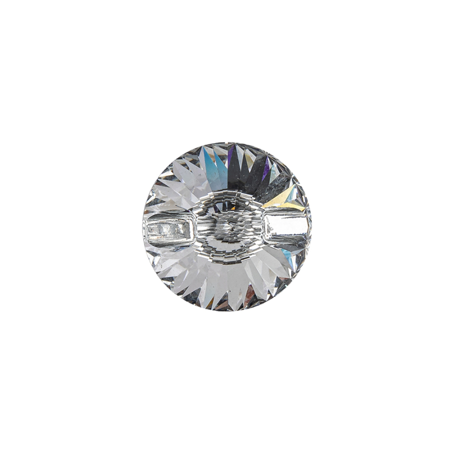 Vintage Swarovski Crystal Reverse Mirror Coated Unfoiled Self Back Button - 22L/14mm | Mood Fabrics