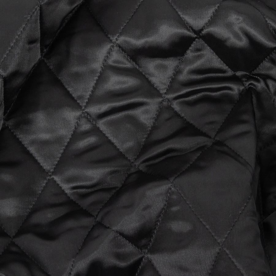 Theory Black Diamond Quilted Coating | Mood Fabrics