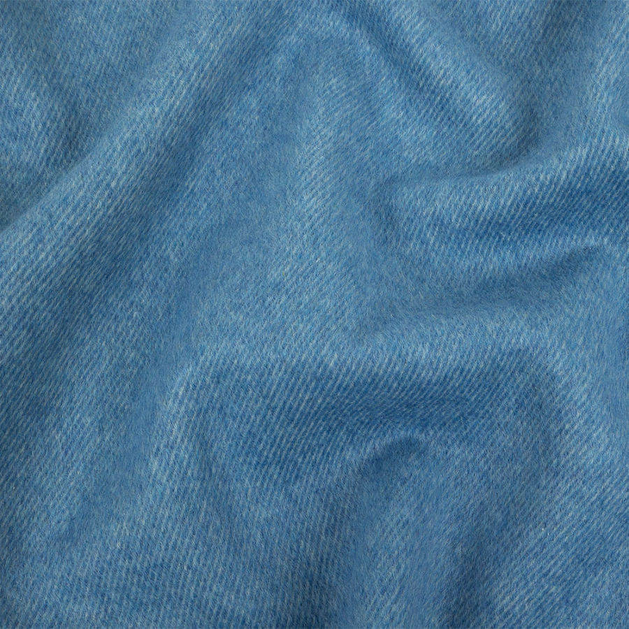 Powder Blue Twill Wool and Cashmere Double Cloth | Mood Fabrics