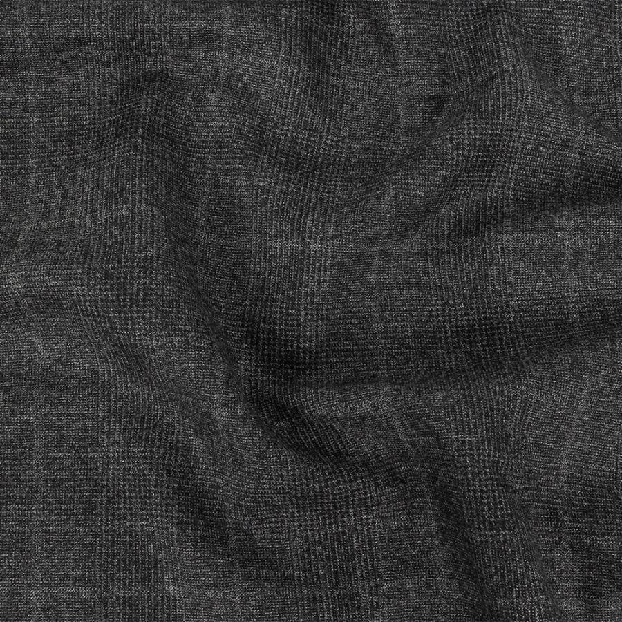 Italian Gray Glen Plaid Super 110 Wool Suiting | Mood Fabrics