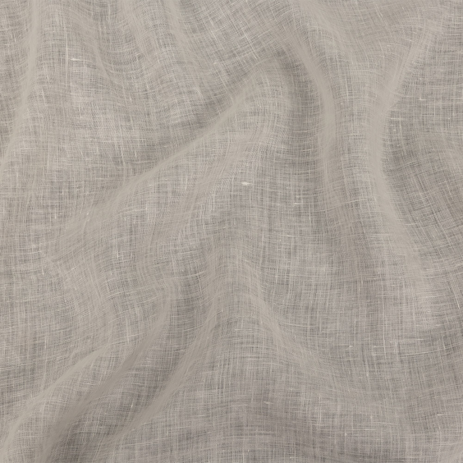 Famous Australian Designer Egret Lightweight Linen Poplin | Mood Fabrics