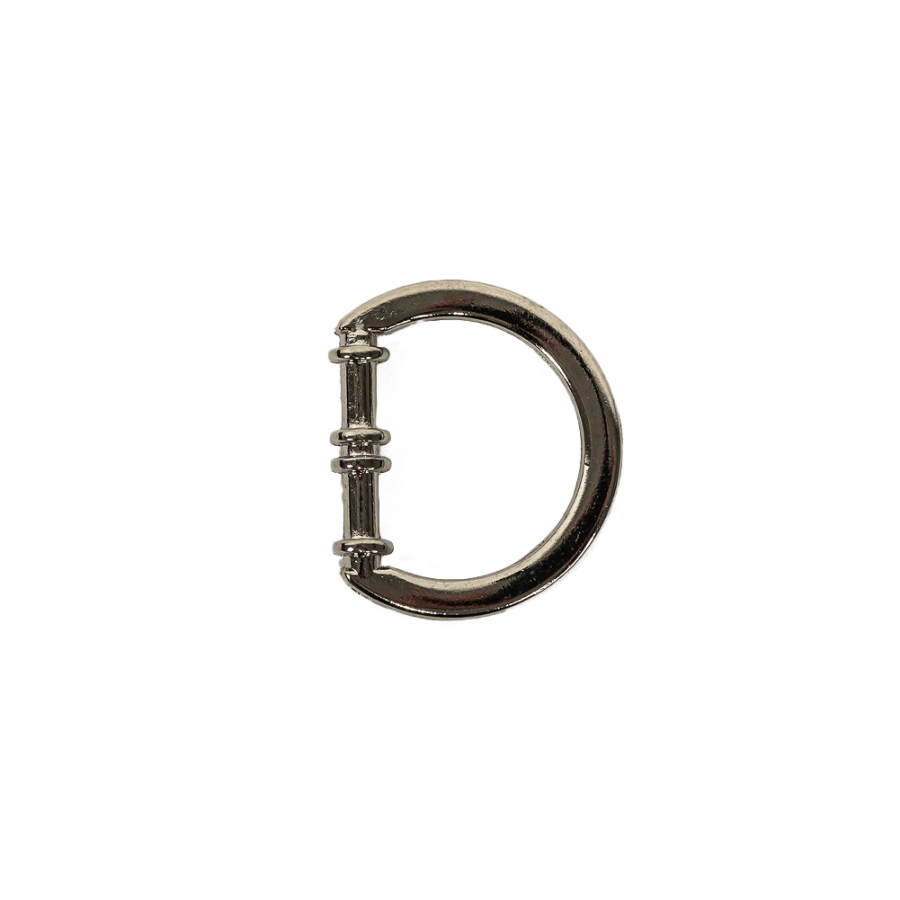 Nickel Cast Metal Rounded D-Ring - 15mm | Mood Fabrics