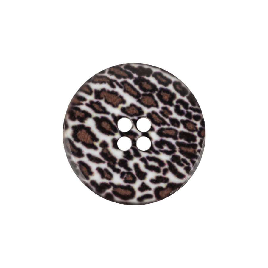 Techno Leopard 4-Hole Plastic Button - 36L/23MM | Mood Fabrics