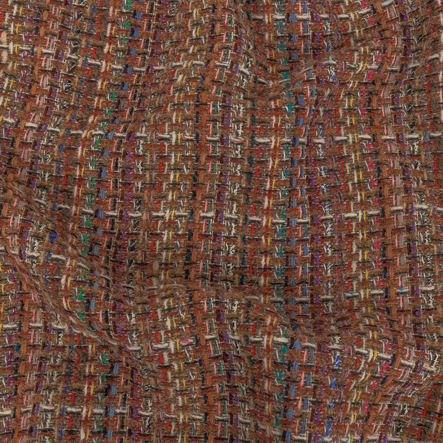 Italian Beige Multicolor Blended Wool Tweed | Mood Fabrics