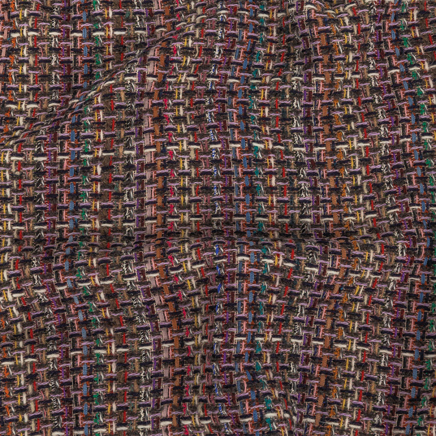 Italian Lilac Multicolor Blended Wool Tweed | Mood Fabrics