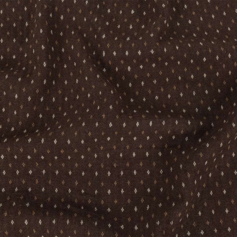 Brown, Otter and Sugar Swizzle Diamonds Brushed Blended Cotton Jacquard | Mood Fabrics