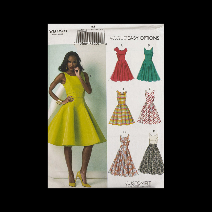 Vogue Misses' Dress Pattern V8998 Size E5 (14-16-18-20-22) | Mood Fabrics