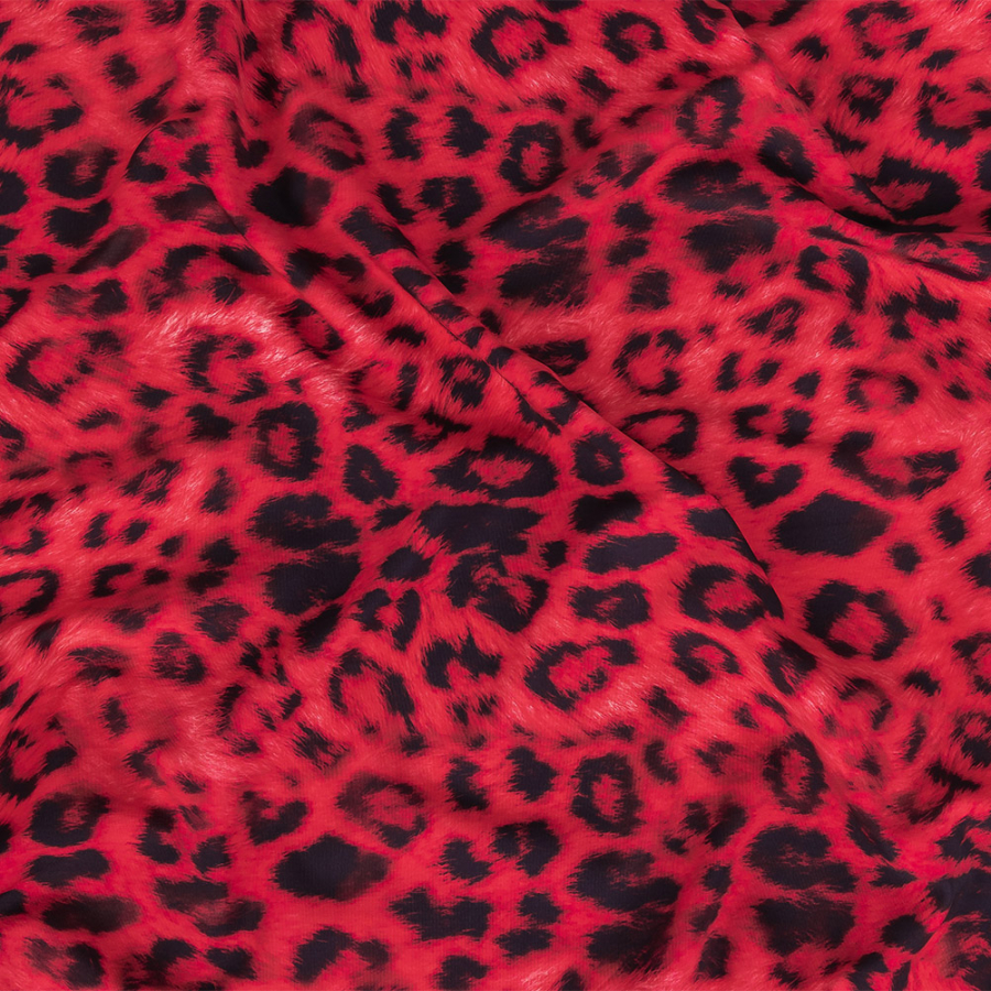 Honeysuckle Cheetah Spots Caye UV Protective Compression Swimwear Tricot with Aloe Vera Microcapsules | Mood Fabrics