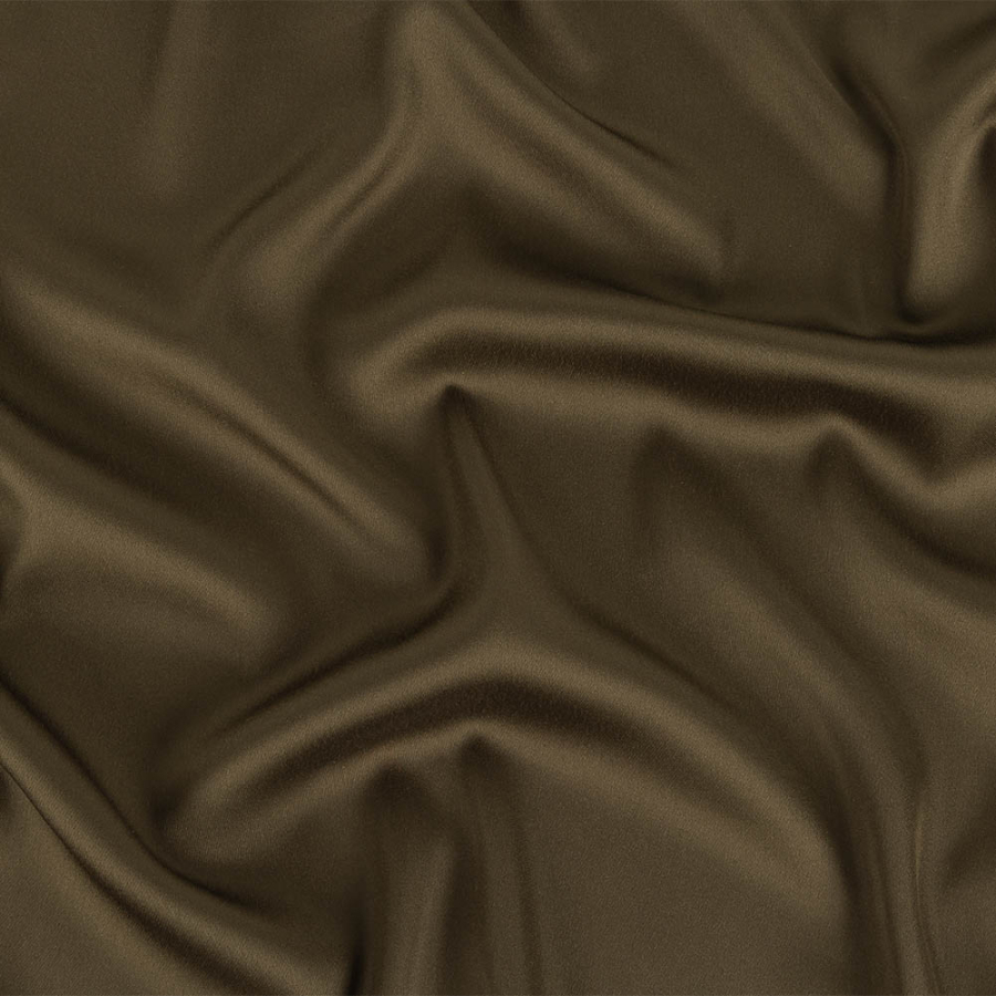Theory Military Green Satin-Faced Polyester Twill Lining | Mood Fabrics