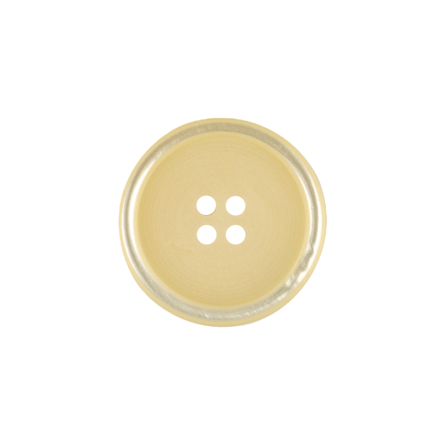 Chardonnay Shiny and Matte Shallow Plate 4-Hole Plastic Button - 32L/20mm | Mood Fabrics