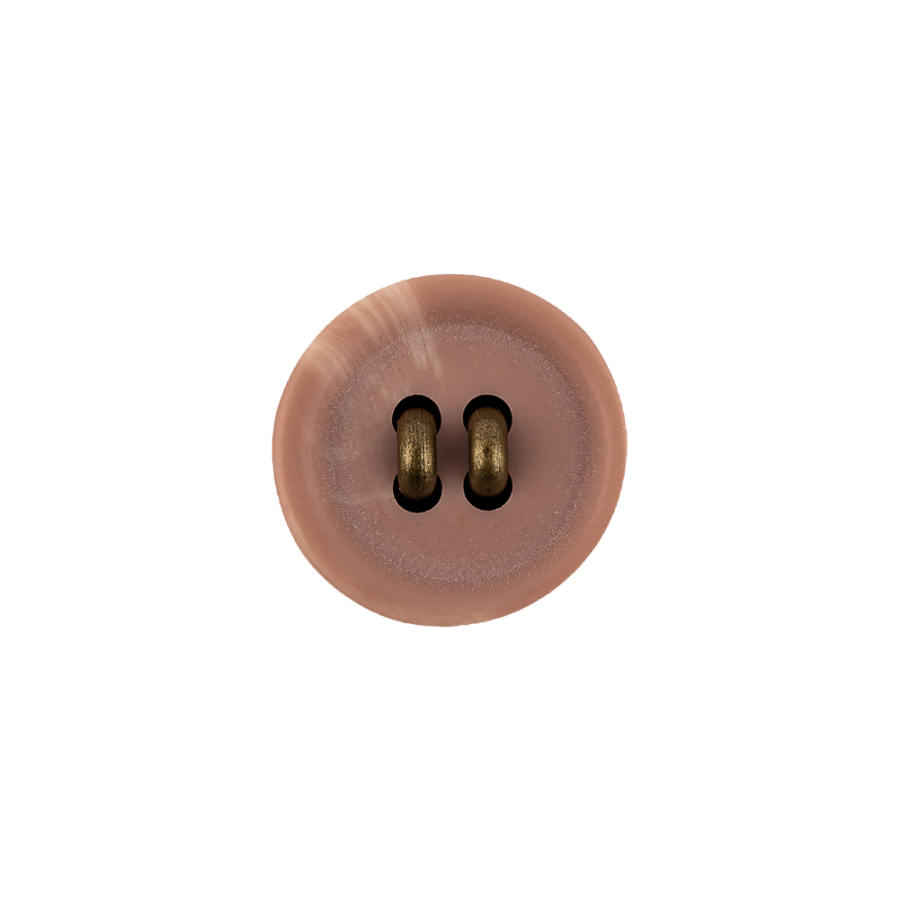 Rose Prove and Brass Shallow Plate Plastic and Metal Shank Back Button - 24L/15mm | Mood Fabrics